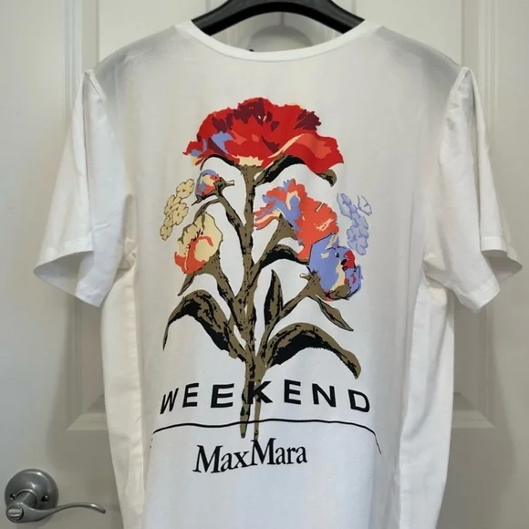 “MaxMara - Weekend” White Silk and Cotton Top Size S  EUC - Picture 2 of 8